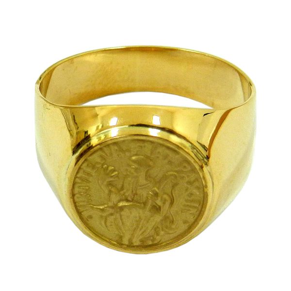 Anel São Bento de Ouro 18k