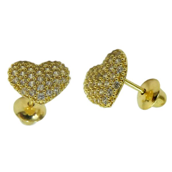 Brinco em Ouro Infantil Coração