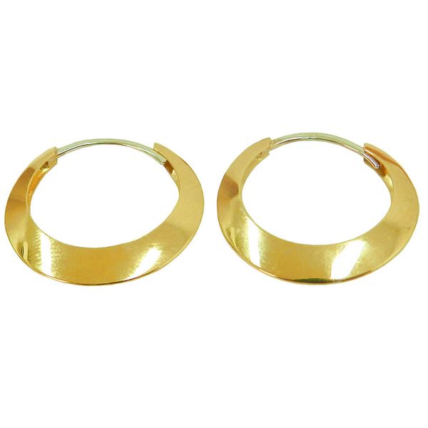 Argola de Ouro 18k Polida com 2,2g e 21mm Diâmetro