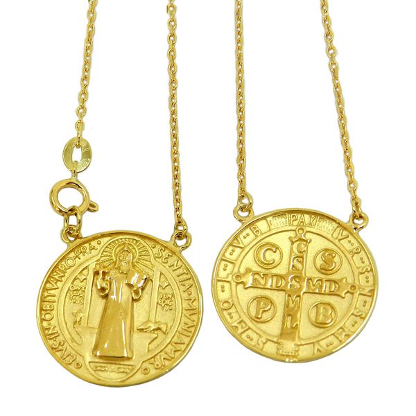 Escapulário de Ouro 18k Cartier São Bento 