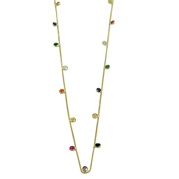 Gargantilha em Ouro 18k com Zircônias 
