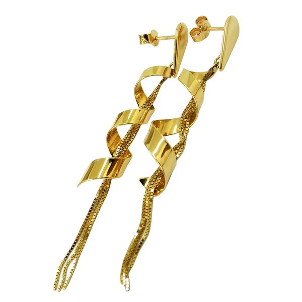 Brinco em Ouro 18k Ondulado