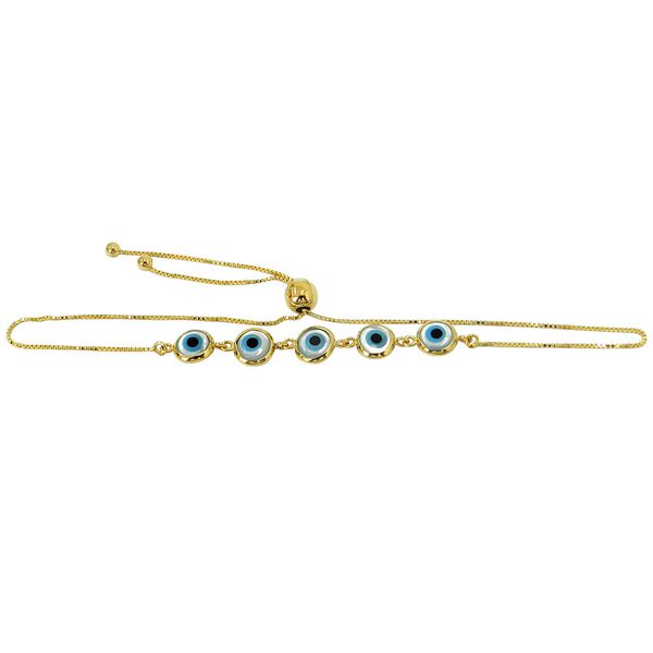 Pulseira de Ouro 18k Olho Grego