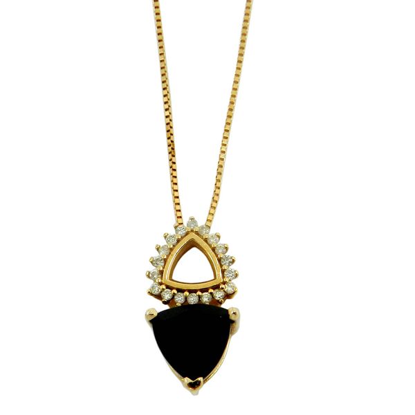 Gargantilha em Ouro 18K com Ônix e Brilhantes