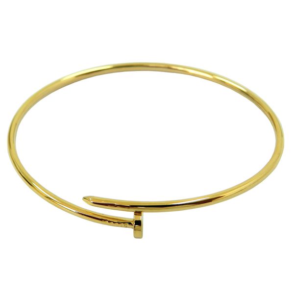 Bracelete em Ouro Prego Torcido 2.5mm