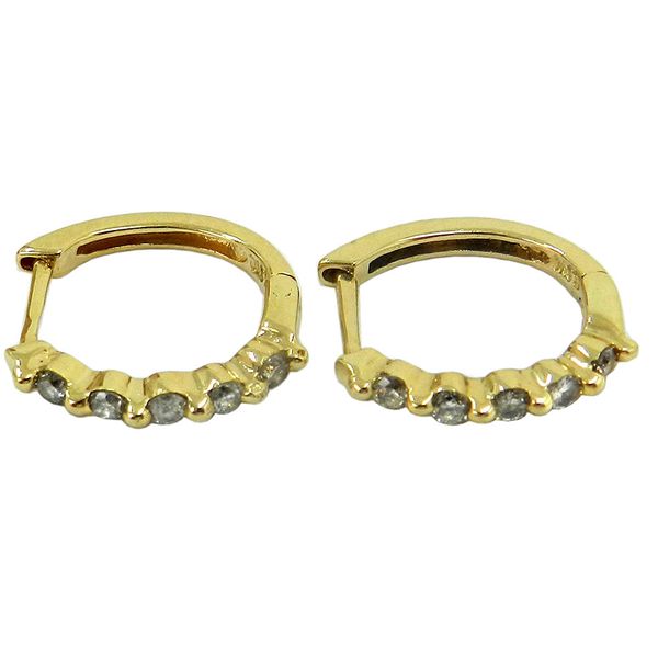 Argola em Ouro 18k com 10 Brilhantes Naturais