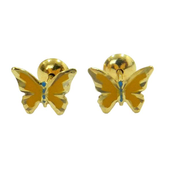 Brinco de Ouro Infantil Borboleta 