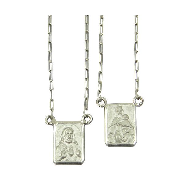 Escapulário em Ouro Branco 18k Cartier Mini