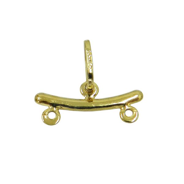 Canga Para 2 Pingentes de Ouro 18k
