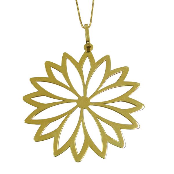 Pingente Mandala em Ouro 18k vazado