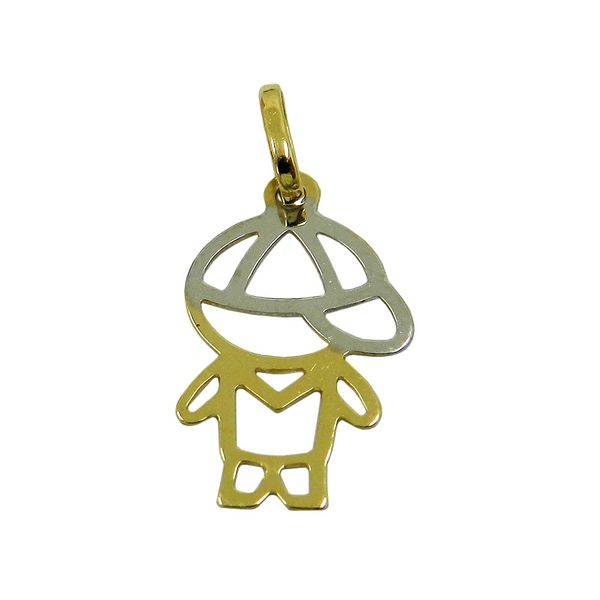 Pingente de Ouro 18k Menino Vazado