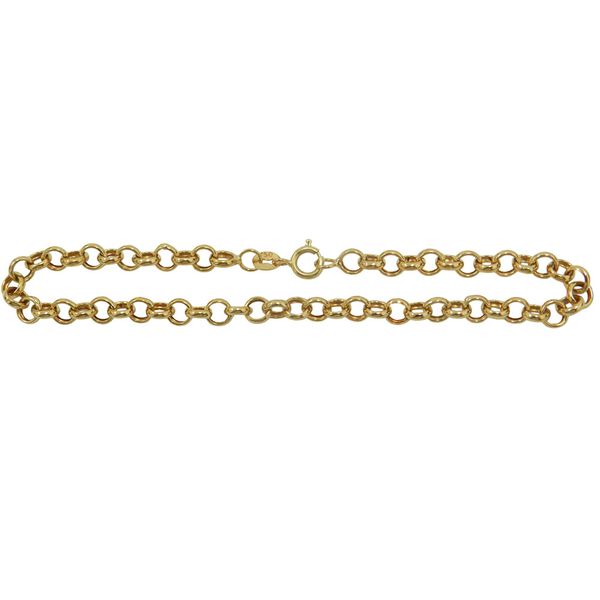 Tornozeleira em Ouro 18k Elo Português 22.0 e 24.0cm