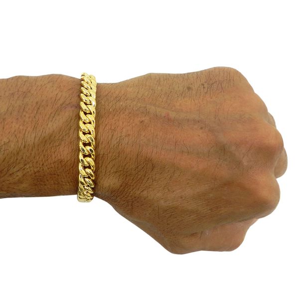 Pulseira em Ouro 18k 750 Grumet Masculina 23.0g 9.0mm