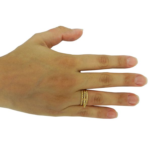 Anel de Ouro 18k laço com Brilhantes 