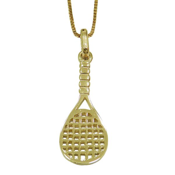 Pingente em Ouro 18K Raquete de Tênis 3,5g 45.0mm