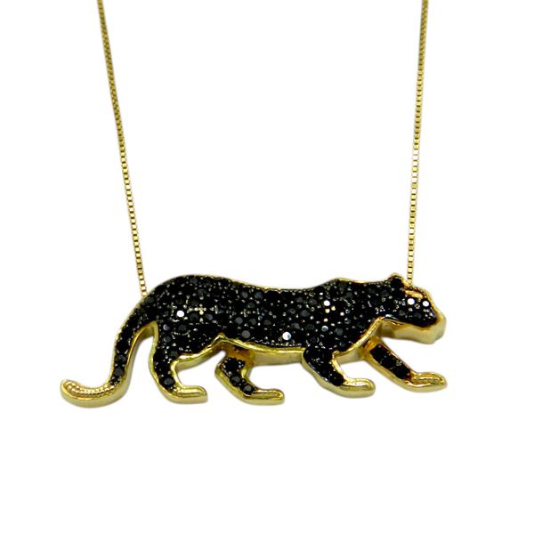 Pingente Pantera em Ouro 18K de Espinélio 3.5g 31mm