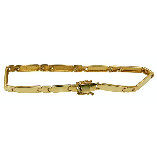 Pulseira de Ouro 18k 2 Travas e Feche Gaveta 10g 4,5mm