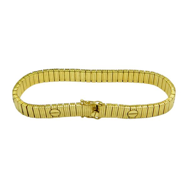 Pulseira em Ouro 18k Esteira Parafuso 21.0g 7.0mm