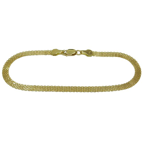 Pulseira em Ouro 18k Modelo Esteira 3.5g 4.0mm