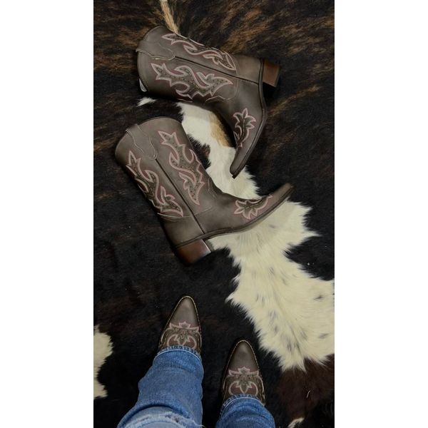 Bota Texana Savanah bico fino - couro legítimo