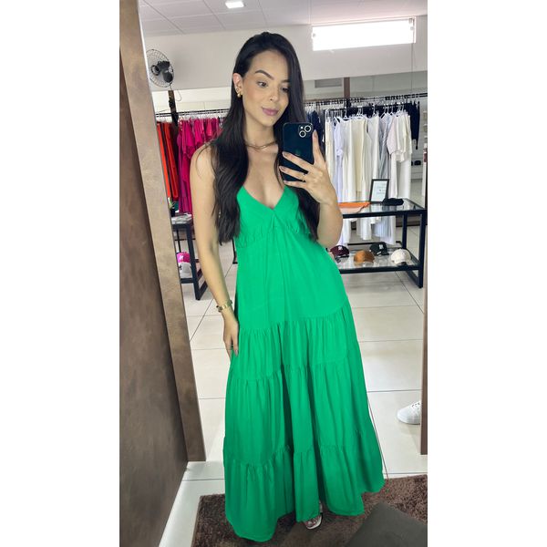 Vestido Bella - Verde Folha 