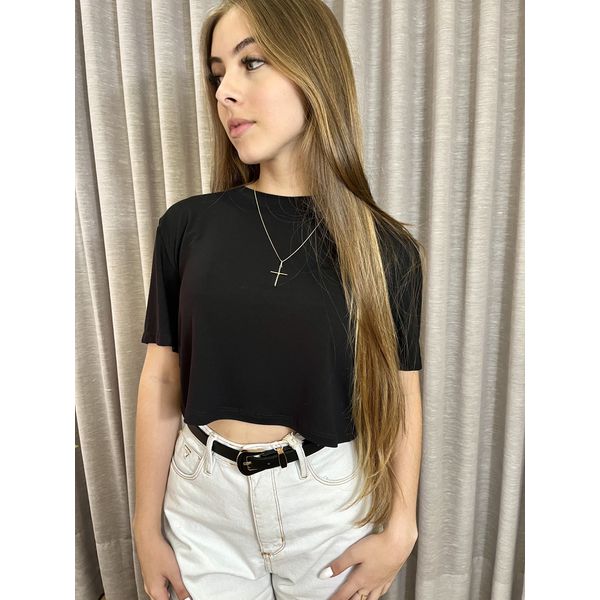 Cropped Básico Lavínia Preto