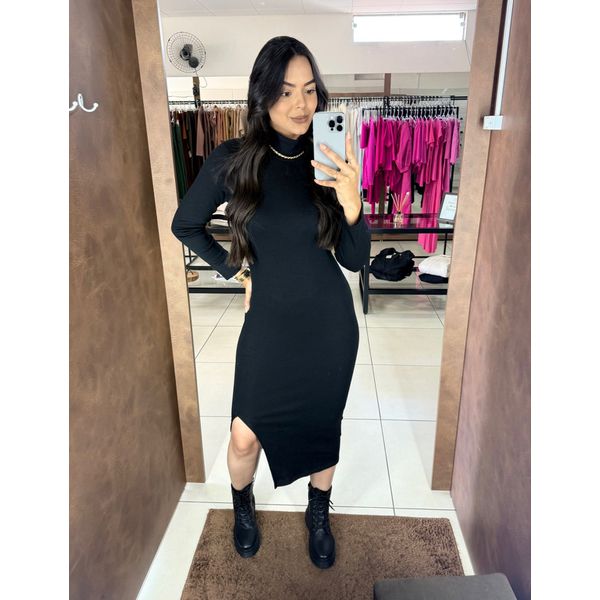 Vestido Midi Ayla - Preto