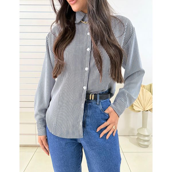 Camisa Listrada Katia - Azul