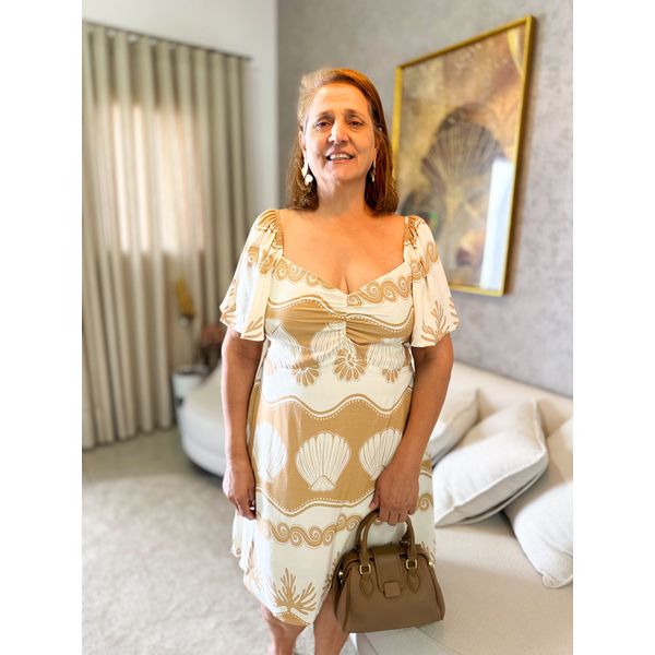 Vestido Regina Plus Nude/off