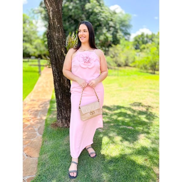 Vestido Maria Flor Rosa bebê