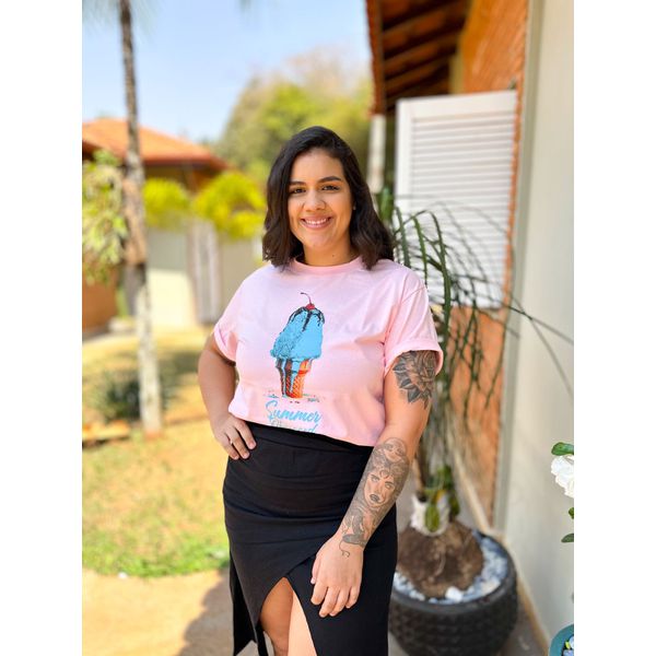 T shirt Sorvete rosa