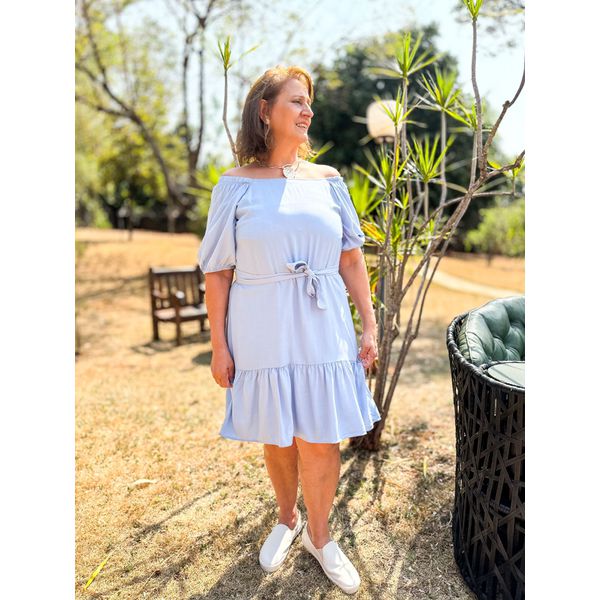 Vestido Renata azul bebê