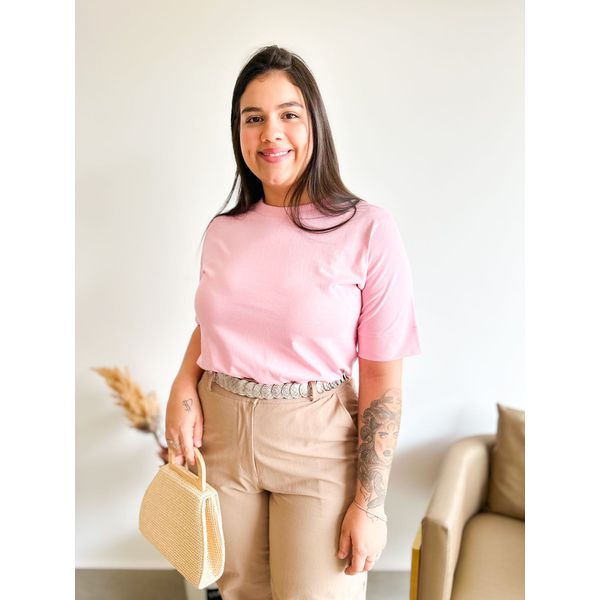 T shirt Laila rosa bebê 