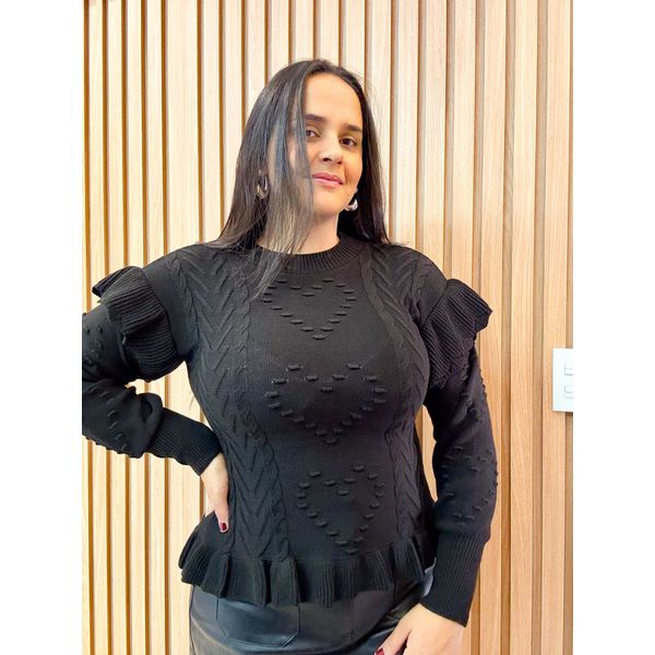 Blusa tricot Elisa Preta