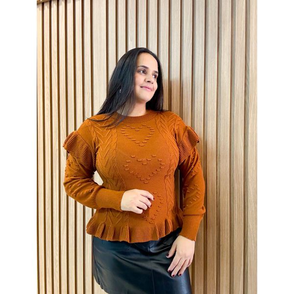 Blusa tricot Elisa Caramelo