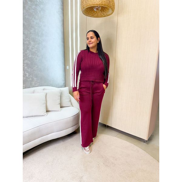 Conjunto Loren Marsala Tricot