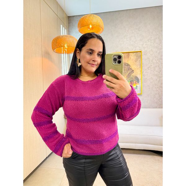 Tricot Maju Fúcsia/Roxo
