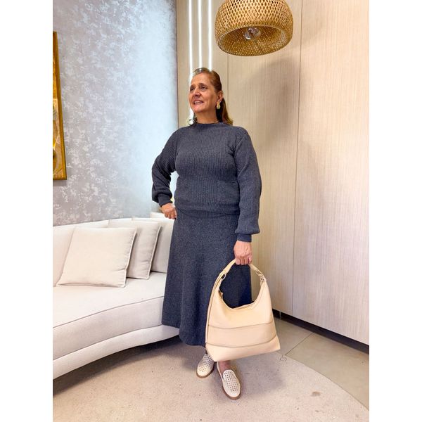 Conjunto Tricot Natália Chumbo
