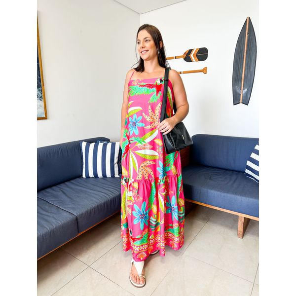 Vestido Tropical Pink estampado 