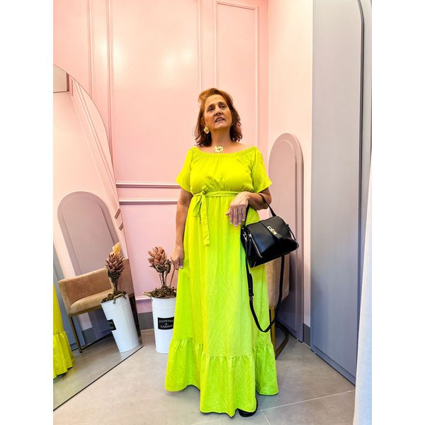 Vestido Kenia plus verde lima