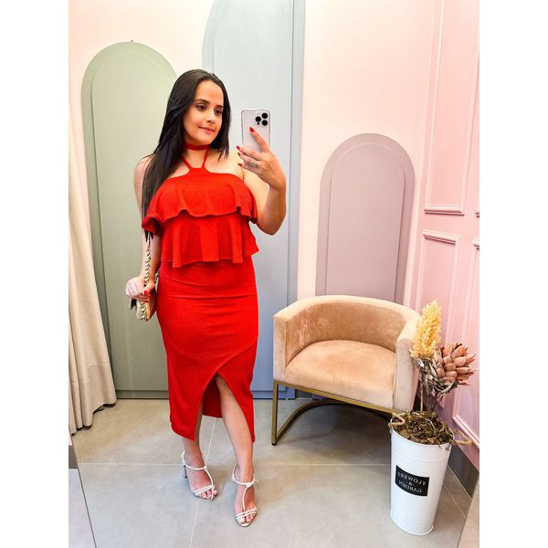 Conjunto Helena vermelho