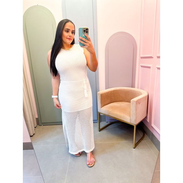 Vestido Sofia tricot Branco