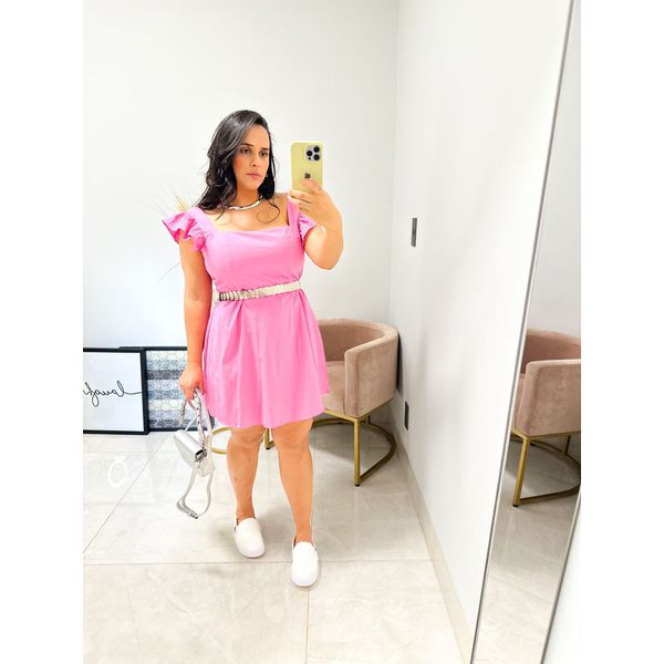 Vestido Louise rosa chiclete