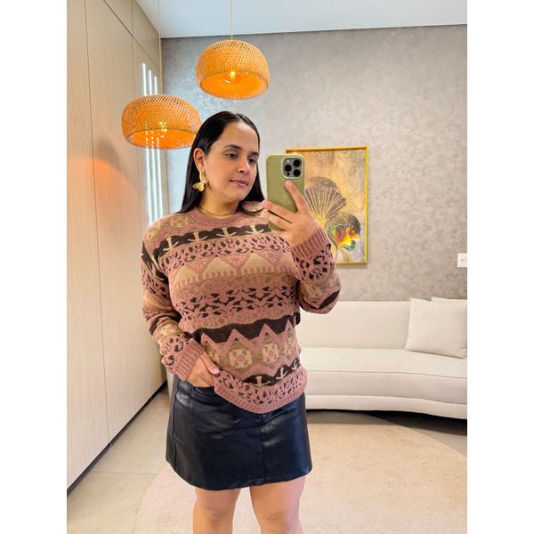 Tricot Andorinhas Rose 