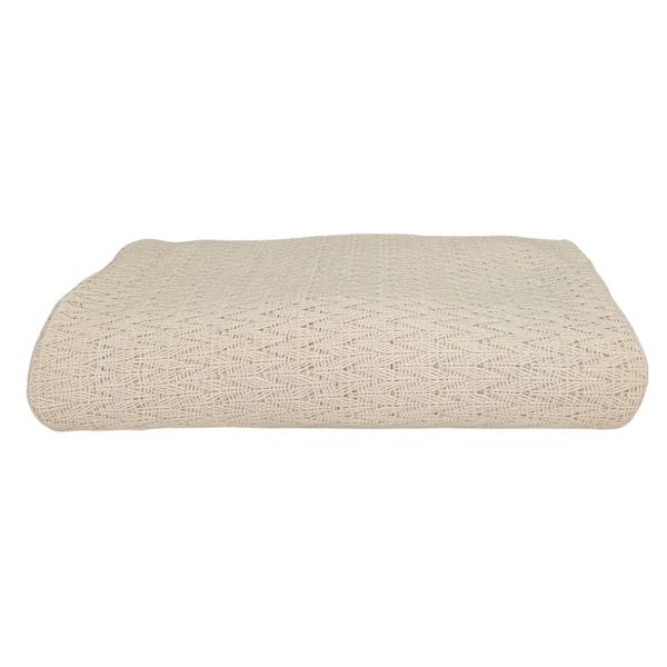 Manta Decorativa de Renda Jamaicano King Bege 2,60 x 2,30 m - Redes de Dormir