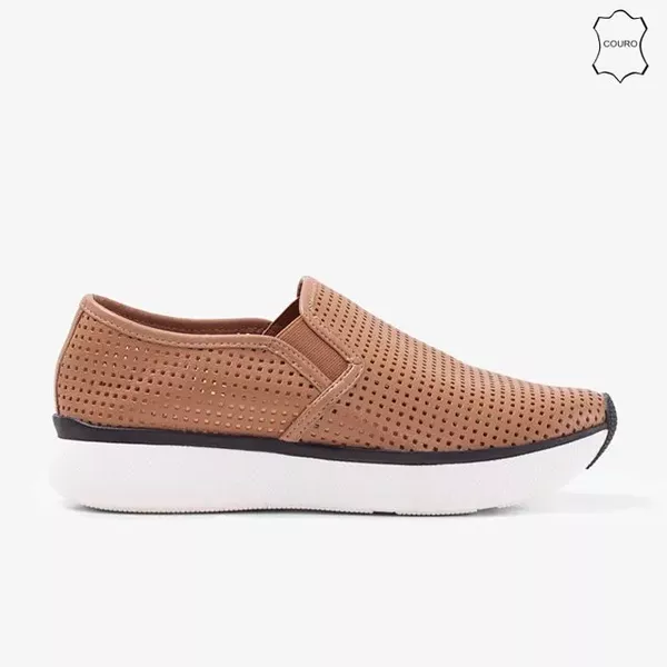 Tenis Slip On Atanado Monaco Camel REF. 09951.09922