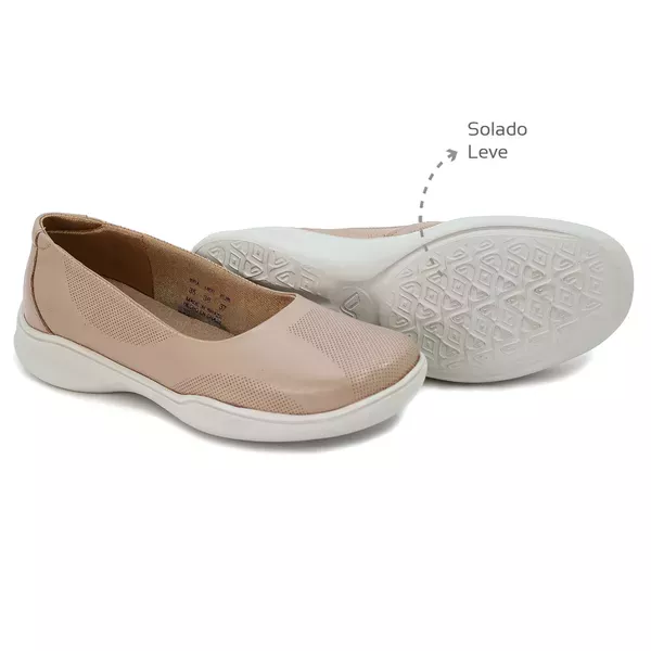 Sapatilha LeveComfort Nude Ref. 09961.09932