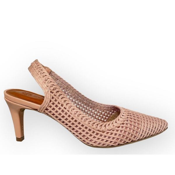 Scarpin Tramado Quartzo Slingback Ref. 09471.09942