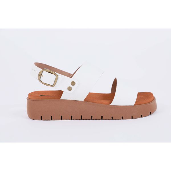 Sandalia Papete Camel Branco Ref. 0997.09901