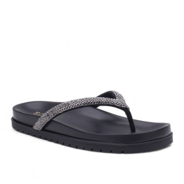 Sandalia Papete Tiras Pretas Ref. 0949.09921